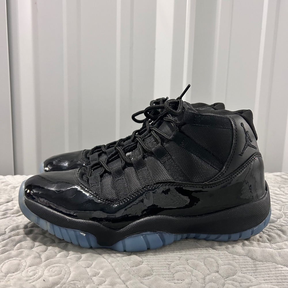 Jordan 11 Retro Cap and Gown Black Sneakers 378037-005 Mens High Top Shoes